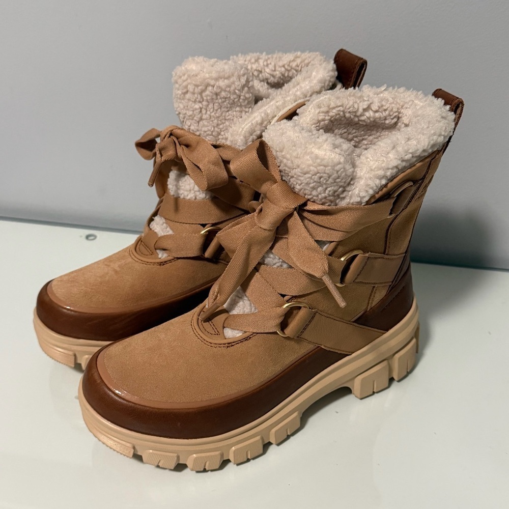 SOREL TÍVOLI Women's Brown and Cream Winter Boots - Picture 3 of 7